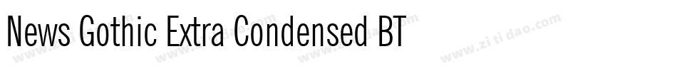 News Gothic Extra Condensed BT字体转换